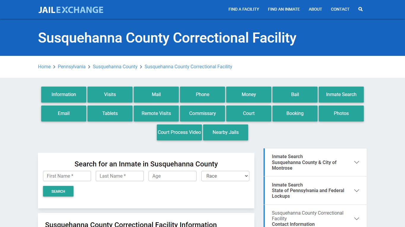 Susquehanna County Correctional Facility - Jail Exchange